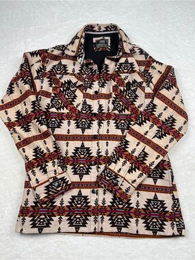 NOMAD Craft + Flow Aztec Twill Shacket Men’s M Latte Espresso Western